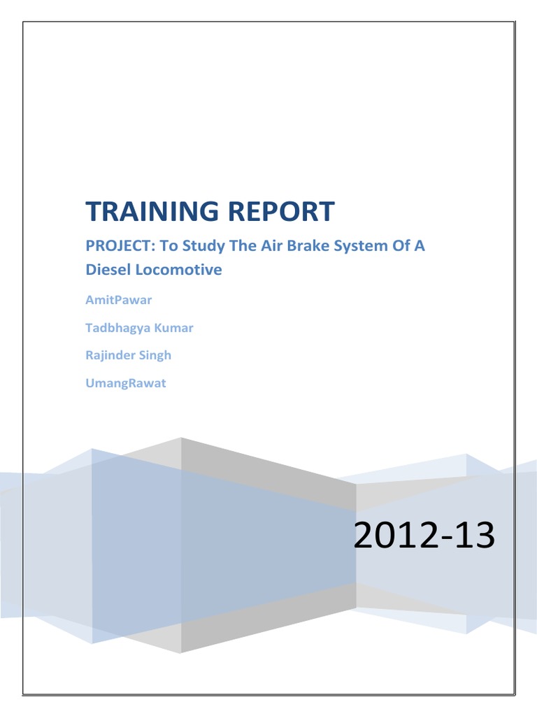 Air Brake System of A Diesel PDF Turbocharger Internal