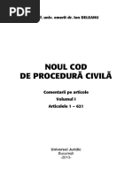 Noul Cod de Procedura Civila Comentarii Pe Articole Cuprins