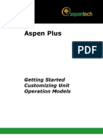 Aspen-Getting Started Customizing Unit Operation Model