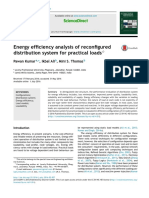 Energy Efficiency Analysis of Reconfigured Distribution System For Practical Loads