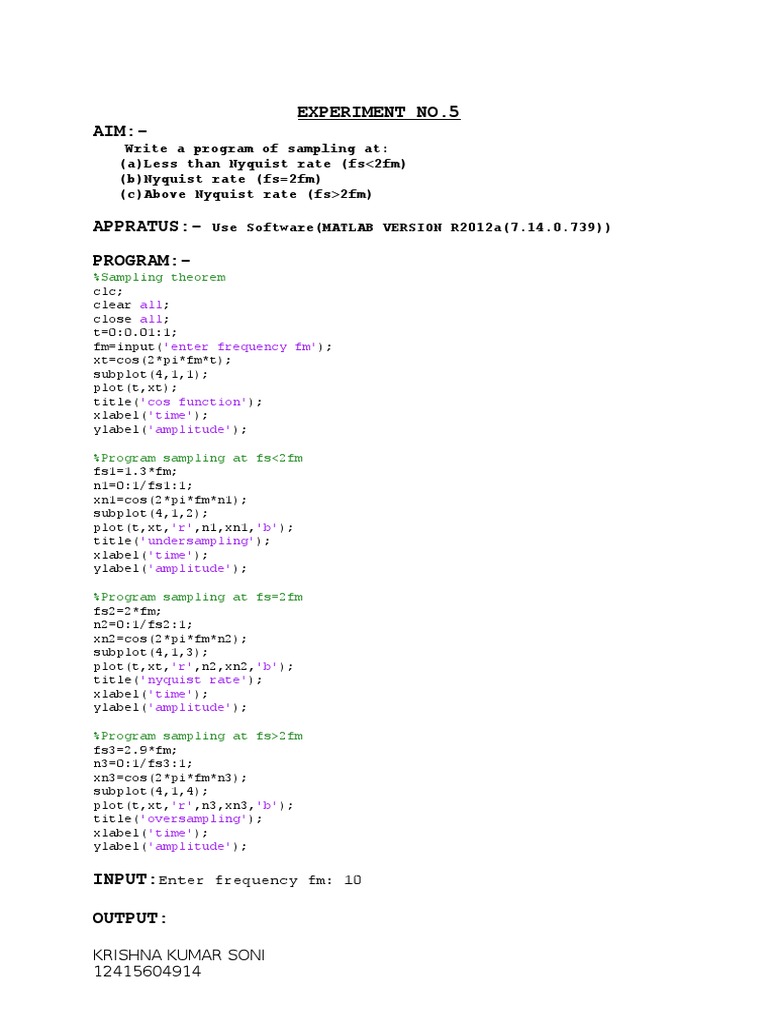 Experiment 5. | PDF | Teaching Methods & Materials | Computers