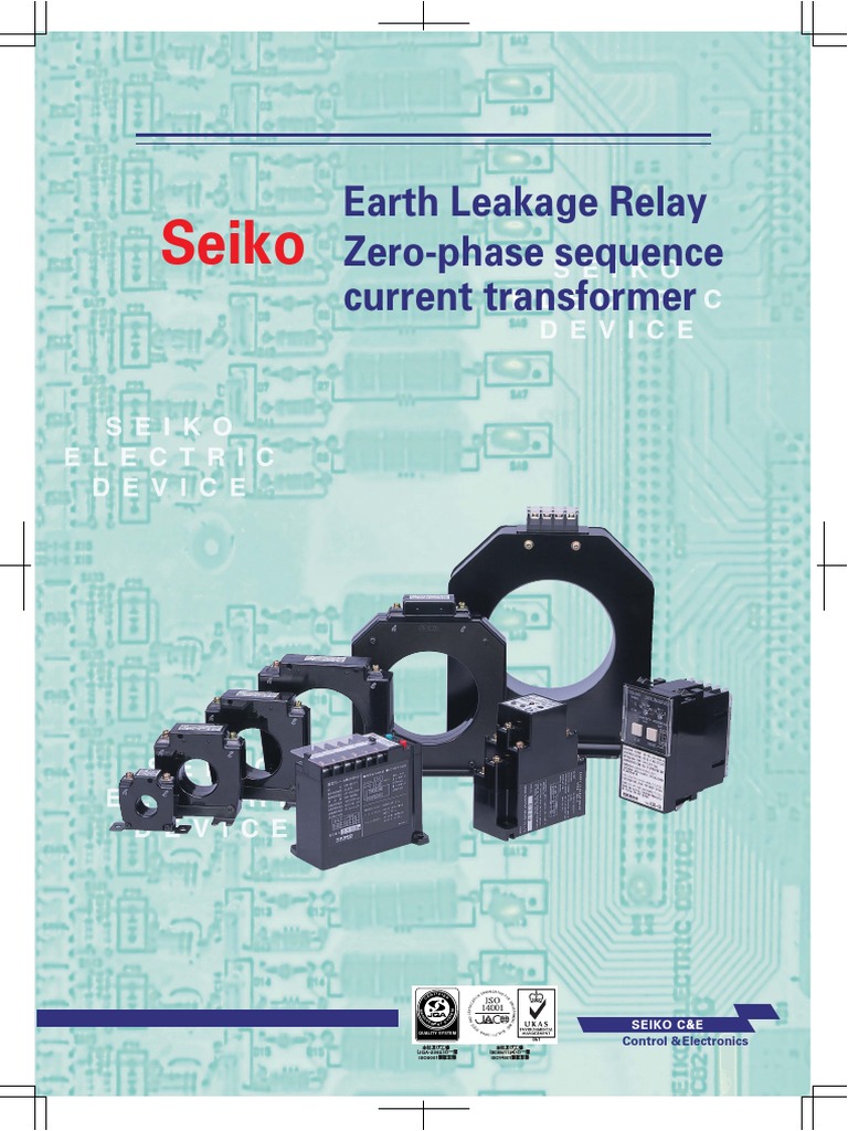 Zero Sequence CT Catalogue PDF Switch Relay