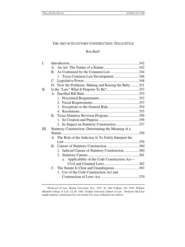 Part of Statutory Construction.pdf Statutory Interpretation Precedent