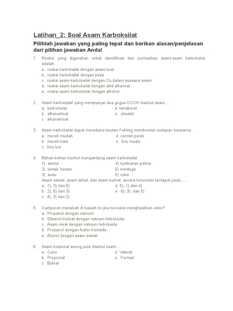 Tugas 2 Asam Karboksilat Docx Filename Utf 8 Tugas 2 Asam Karboksilat