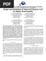 Design and Simulation of Improved Memory Cell for Higher Read Stability ,Mr. Kumar Keshamoni 