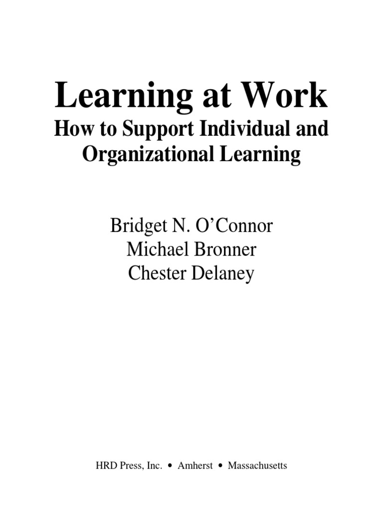 Learning at Work PDF | PDF | Instructional Design | Competence (Human ...