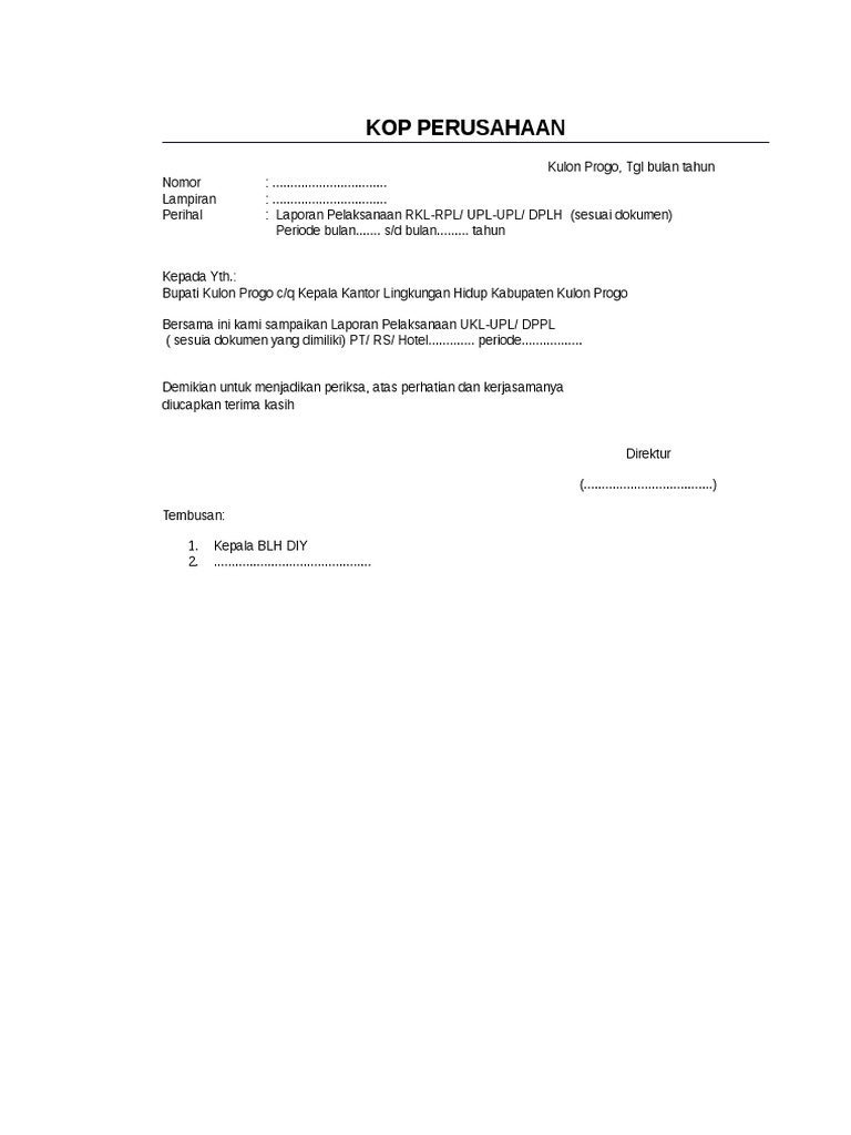 Form Pelaporan Ukl Upl Docx