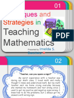 Techniques and Strategies in Teaching Math