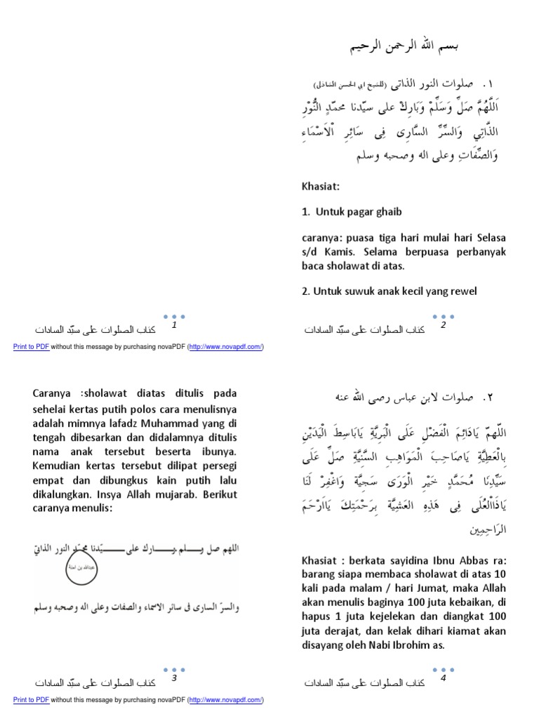Kitab Sholawat PDF | PDF