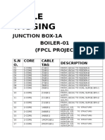 Cable Tagging: Junction Box-1A BOILER-01 (FPCL Project)
