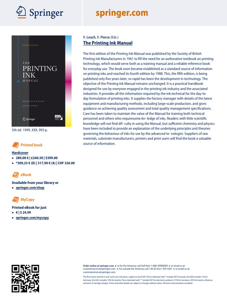 The Printing Ink Manual, 5th Edition | PDF | Printing | Books