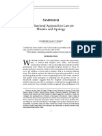 O'Grady: A Behavioral Approach To Lawyer Mistake and Apology