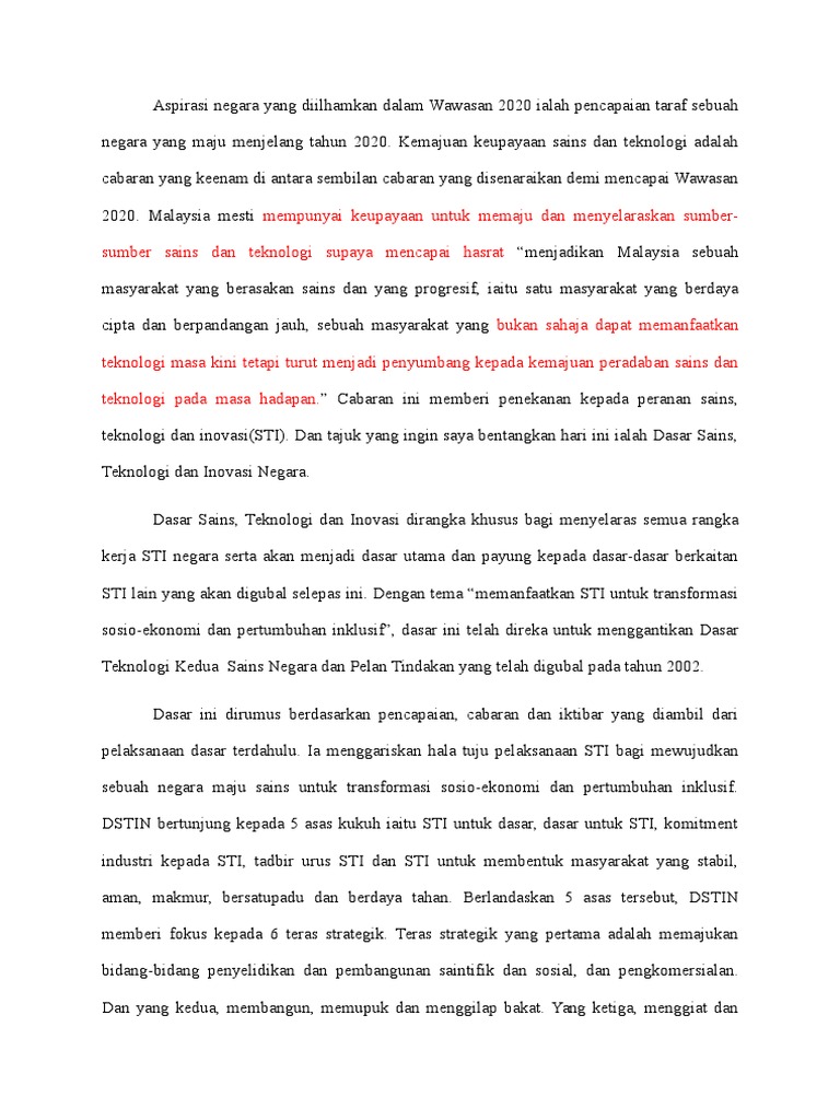 Dasar Sains, Teknologi Dan Inovasi | PDF