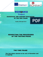 Statistical Assessment of the Test Phase - ROMINKO Project