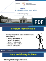 Problem Identification and VEJP: Lesson 07