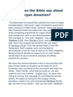 What Does the Bible Say About Organ Donation