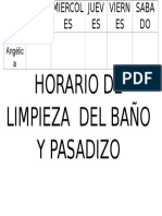 Horario Limpieza