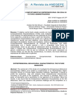 Características Comportamentais Empreendedoras Em Cena Os