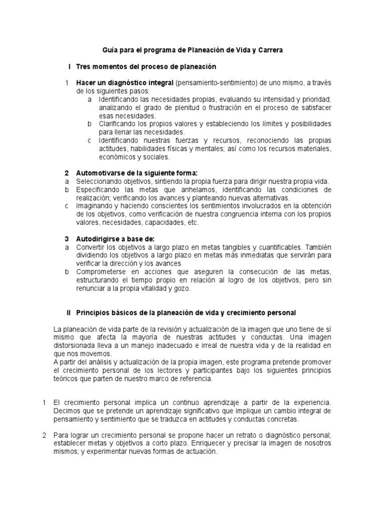 Plan de Acción para Crecimiento Personal | PDF | Desarrollo personal ...