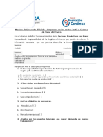 Modelo de Encuesta Dirigido A Empresas de Los Sector Textil y Cadena de Valor Del Cuero Red Nacional IFP CGERA