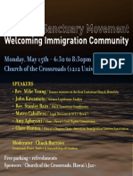 The New Sanctuary Movement - Welcoming Immigration Community Forum