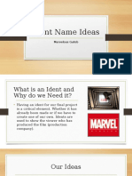 Ident Name Ideas: Marvelous Gateb
