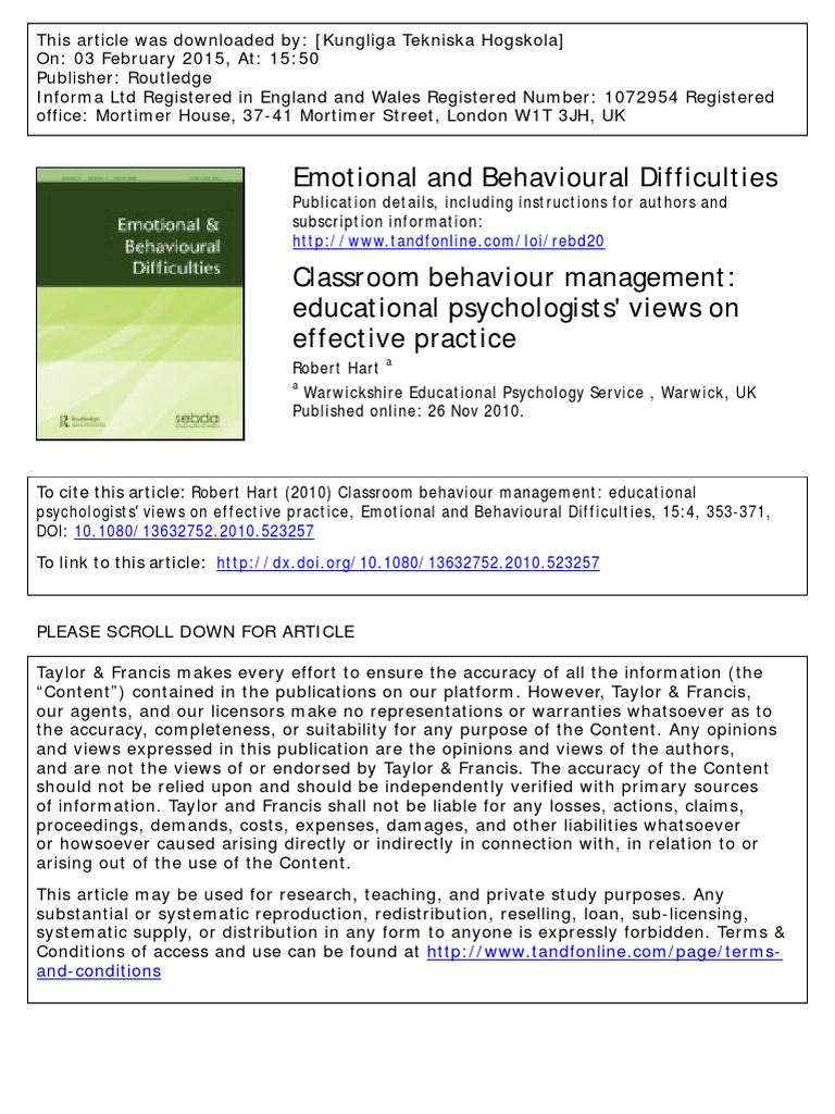 Emotional and Behavioural Difficulties | PDF | Motivation | Motivational