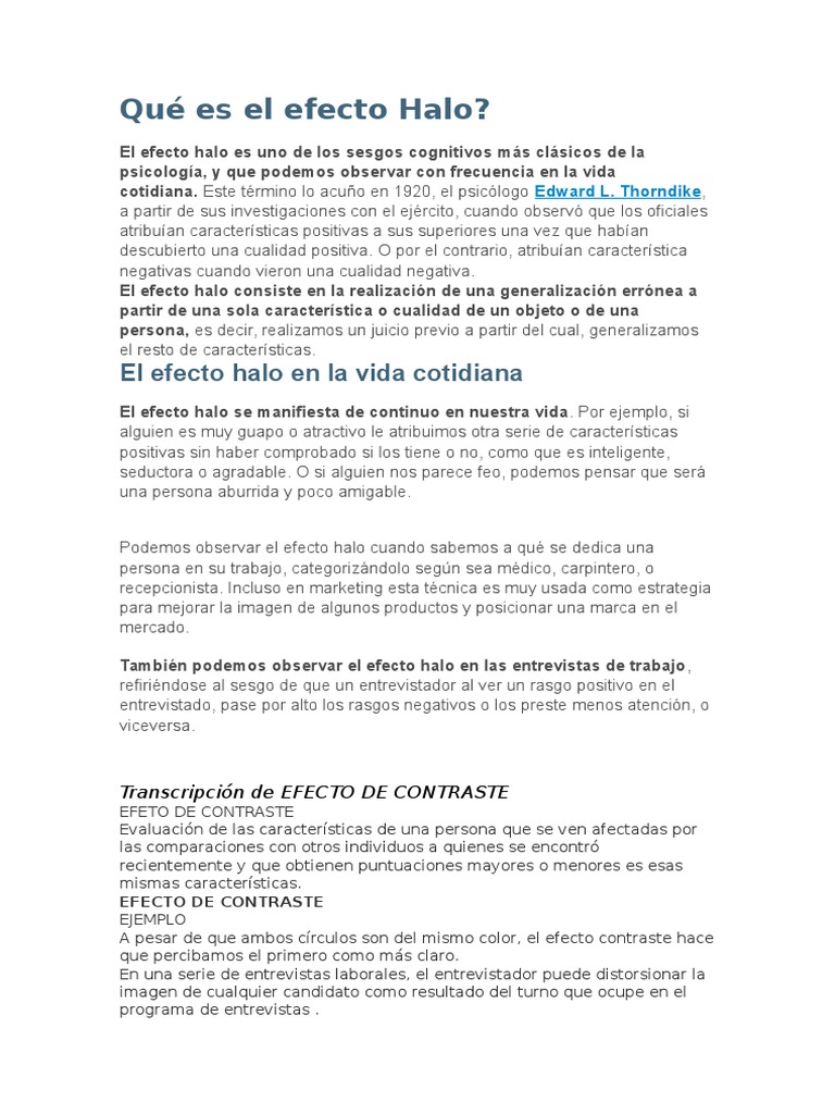 Qué Es El Efecto Halo PDF
