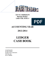 Ledger Cash Book - : Accounting Year 2013-2014