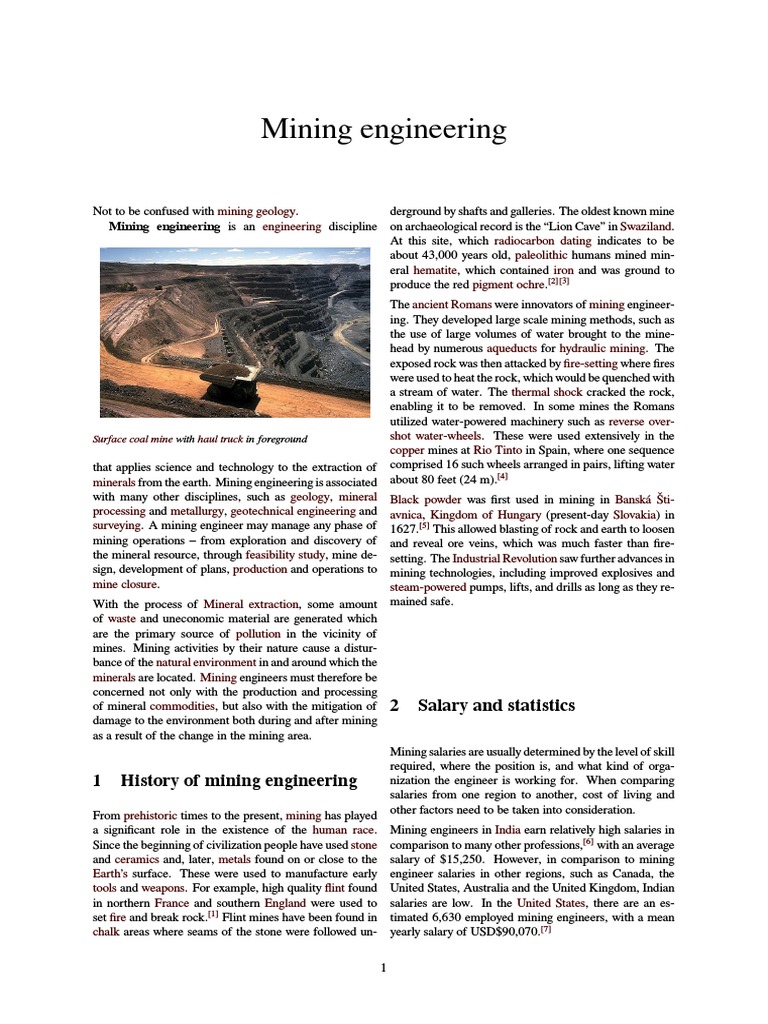 mining engineering thesis topics
