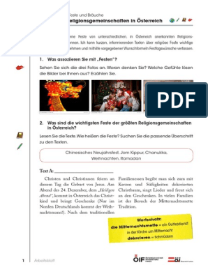 Feste Der Religionsgemeinschaften in Oesterreich PDF