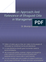 Gandhian Approach and Relevance of Bhagvad Gita in Management