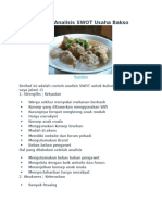 Contoh Analisis SWOT Usaha Bakso