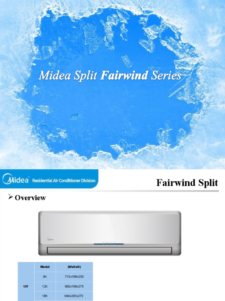Midea Split Fairwind Series | Plasma (Física) | Aire acondicionado