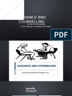 Guidance and Counselling Lecture One