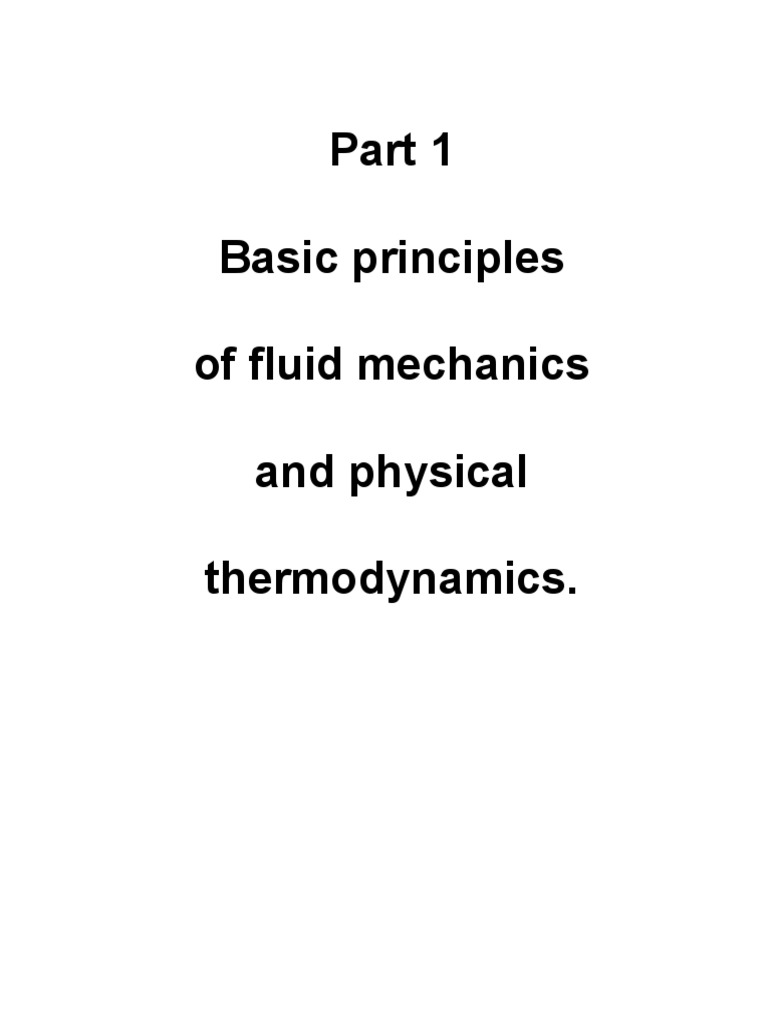 Basic Principle of Fluid Mechanics PDF | PDF