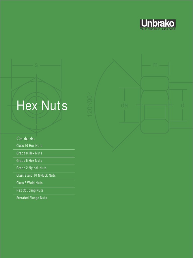 Hex Nuts PDF Nut (Hardware) Screw