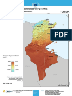 Irradiance Annuelle en Tunisie - PVGIS