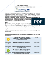 Fisa Program Transnațional Dunarea 2014-2020