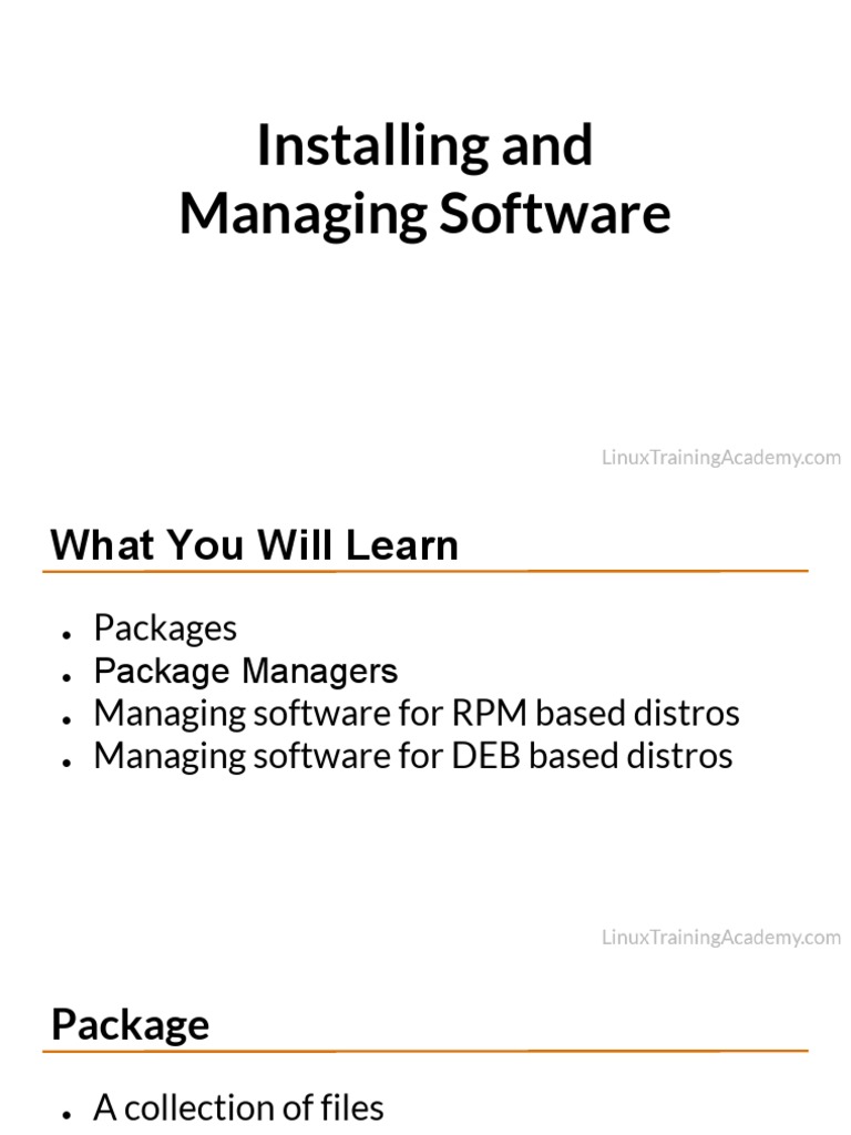 Software Installation Guide for RPM & DEB | PDF