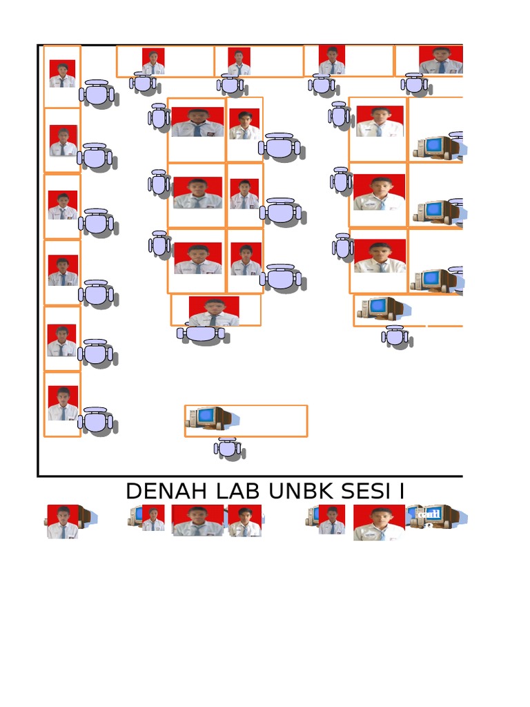 Denah Lab Unbk Sesi I | PDF | Technology & Engineering