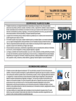 Taladro de Columna - Ficha de Seguridad