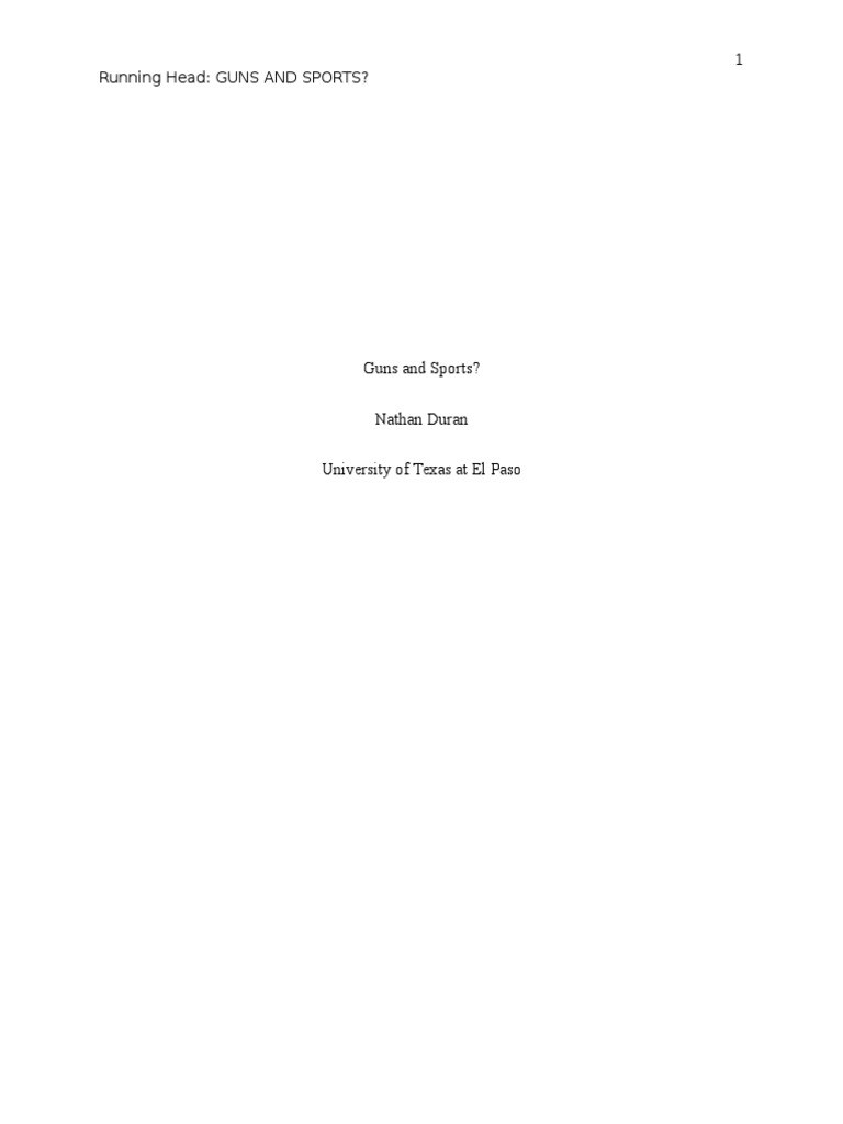 Issue Analysis Final Draft | PDF | Concealed Carry In The United States ...