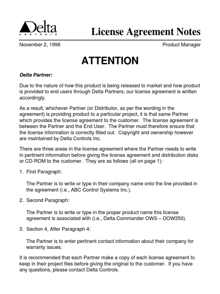 License Agreement Notes | PDF