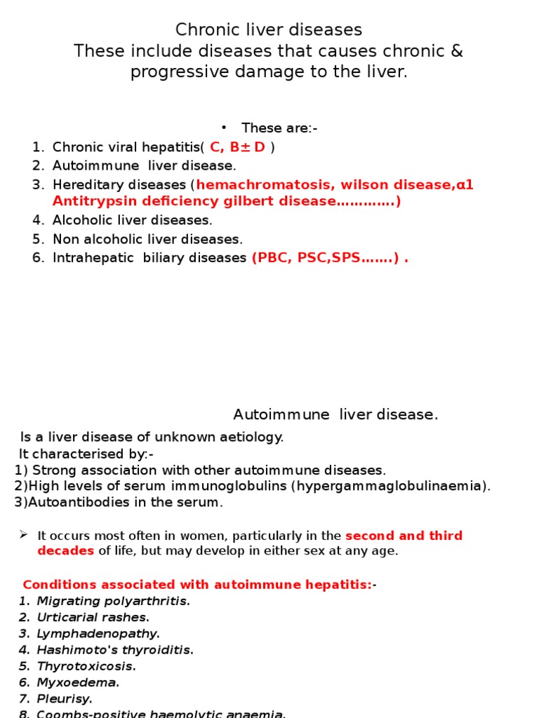 Chronic Liver Diseases PDF Hepatitis Cirrhosis