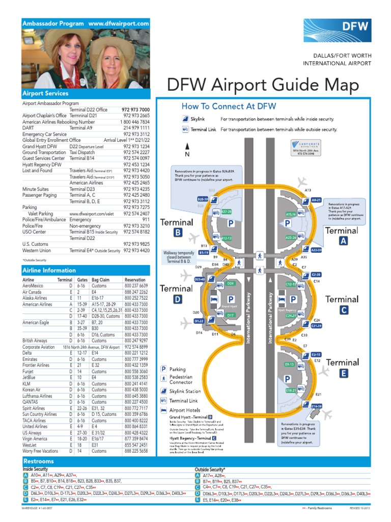 DFW Airport Terminal Map and Info | PDF | Industries | Aeronautics