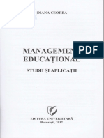 Management Educational. Studii Si Aplicatii - Diana Csorba