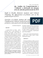 Direito À Saude Analise Do Comportamento e Planejamento