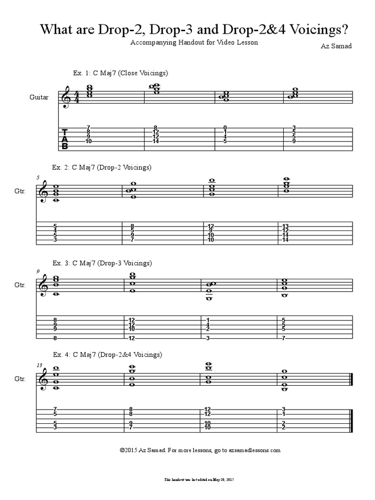What Are Drop Voicings PDF