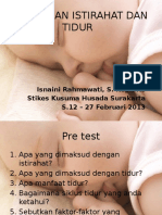 Kebutuhan Istirahat Dan Tidur - Isna